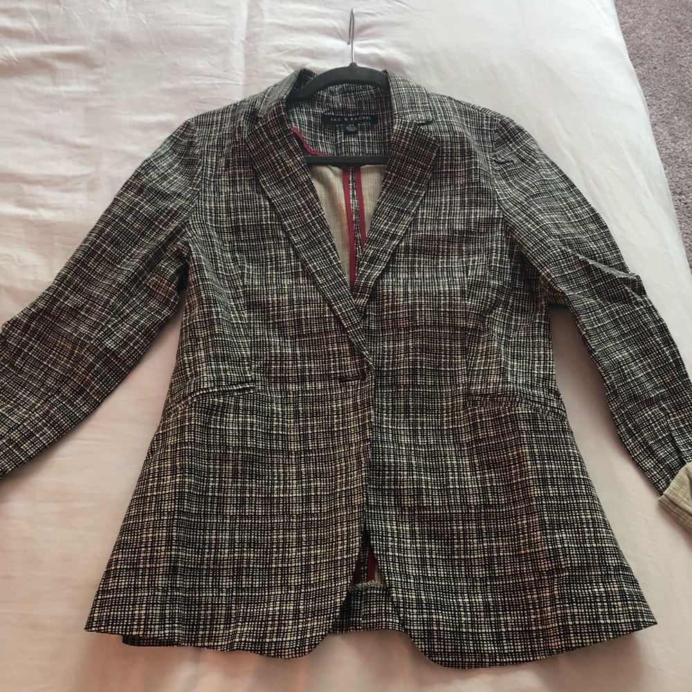 Zach & Rachel black and white striped blazer